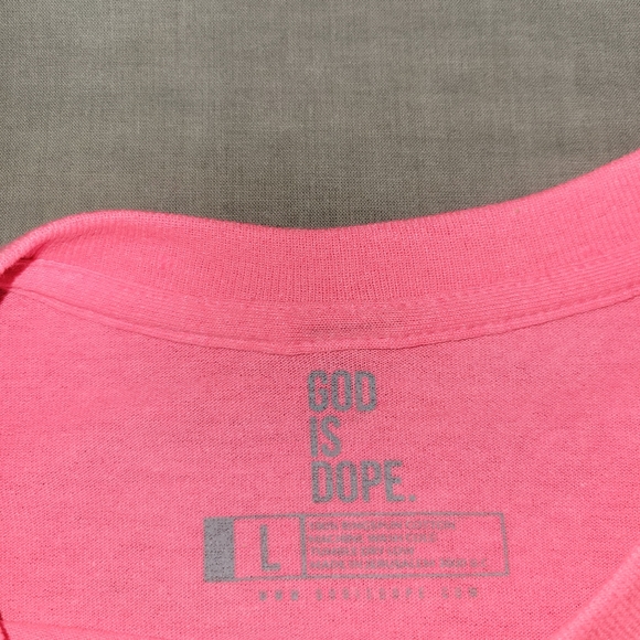 EUC God Is Dope Pink T-Shirt - Picture 2 of 2